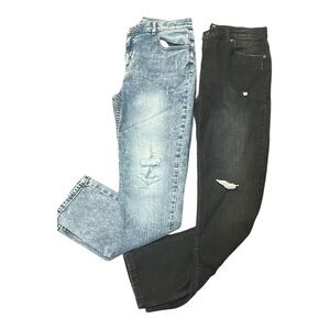 Wonder Nation bundle - size 18 slim dark grey distressed and blue EUC